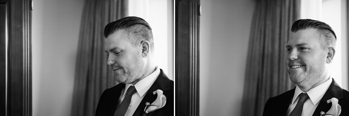 First Look for a wedding at the Hotel Grand Pacific in Victoria BC