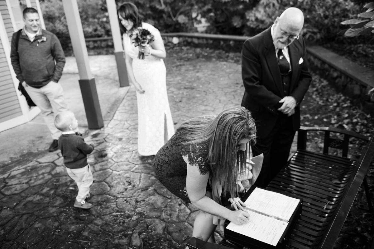 Beacon Hill Park Pop-up Wedding Elopement in Victoria in November