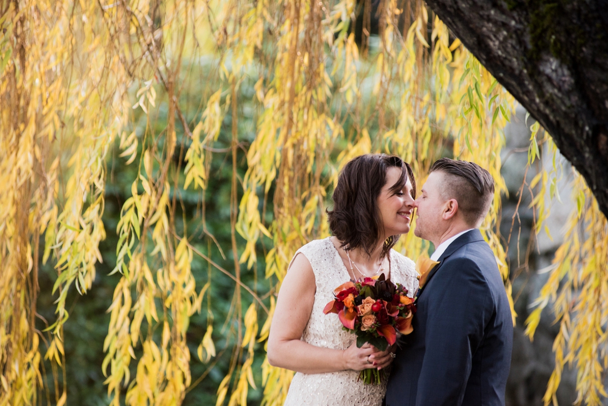 Beacon Hill Park Pop-up Wedding Elopement in Victoria in November