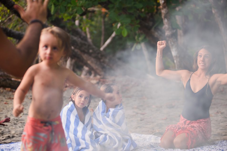 Family portraits at the beach candid documentary photographer