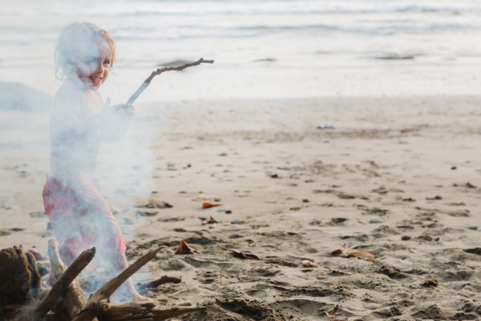 Family portraits at the beach candid documentary photographer