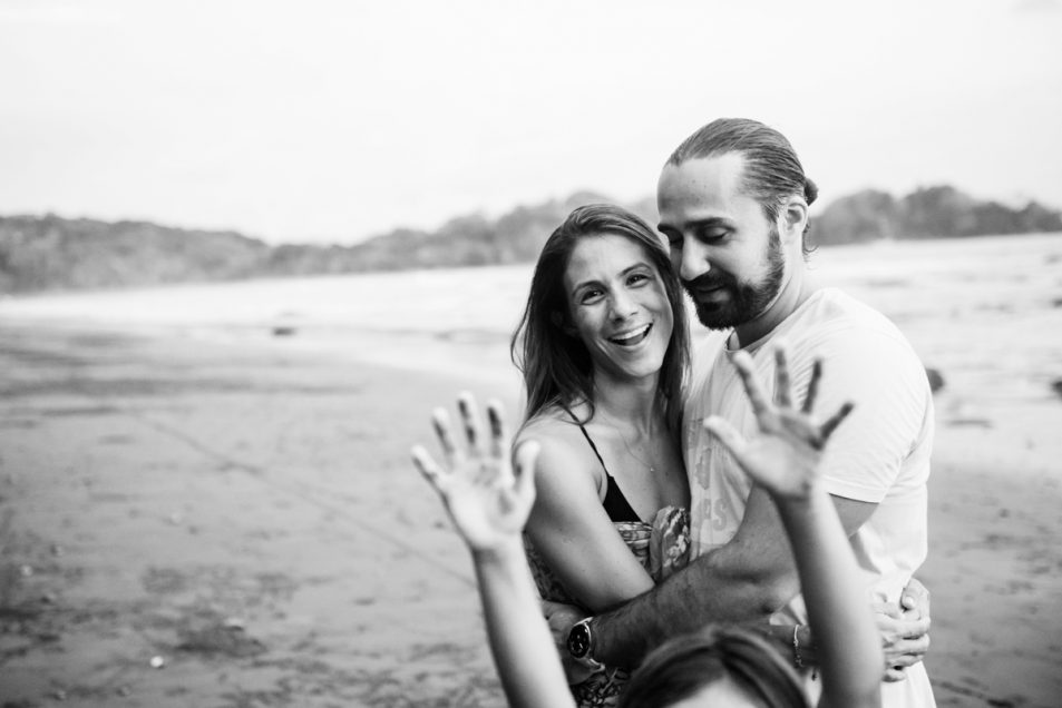 Family portraits at the beach candid documentary photographer