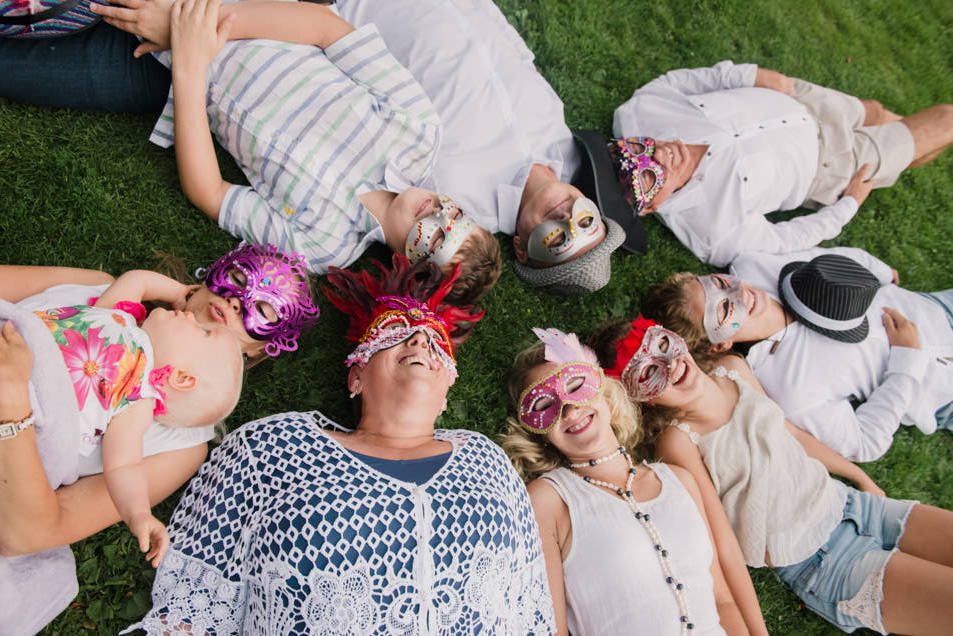 A fun family reunion at Beacon HIll Park in Victoria BC