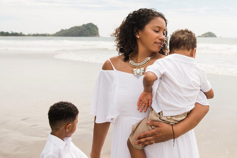 Natural candid family portrait