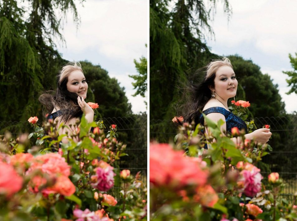 Rose garden prom graduation portraits Beacon HIll Park Victoria BC