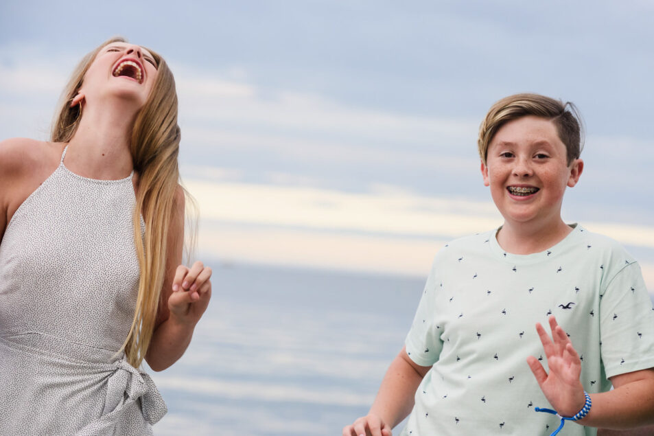 Teenager family portraits Willows Beach Victoria BC