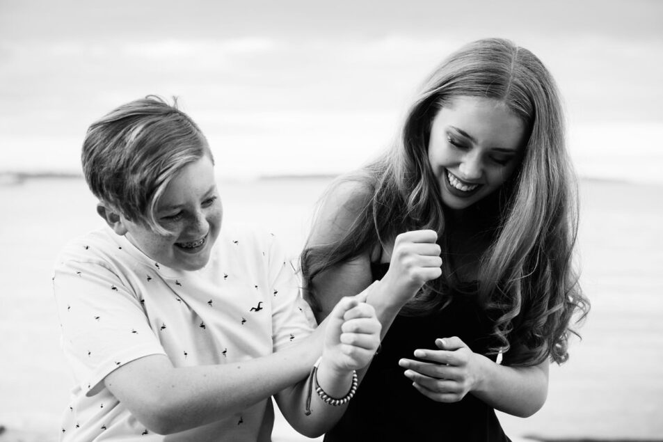 Teenager family portraits Willows Beach Victoria BC