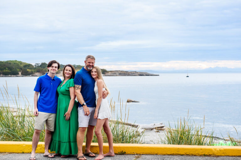 Teenager family portraits Willows Beach Victoria BC