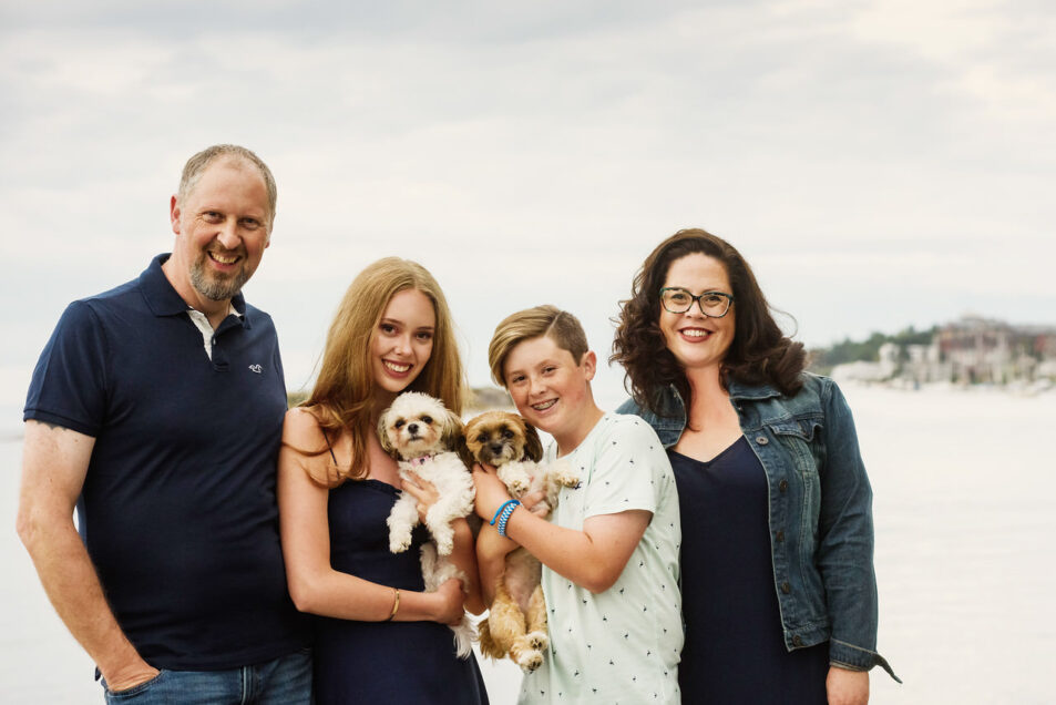 Teenager family portraits Willows Beach Victoria BC