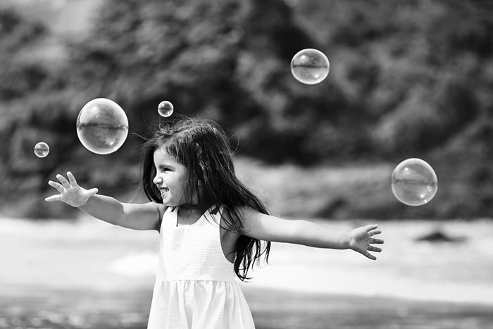 Family Portrait Photographer Victoria session with bubbles