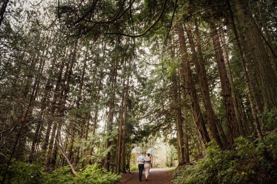 Forest Wedding Elopement in Victoria at East Sooke Park