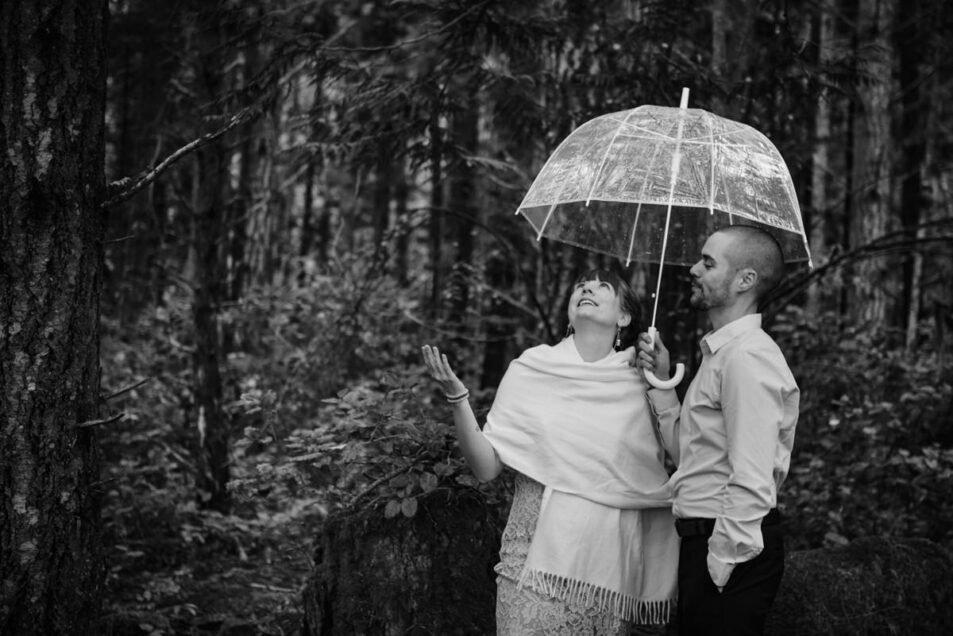 Wedding photojournalism on a rainy wedding day in Victoria BC