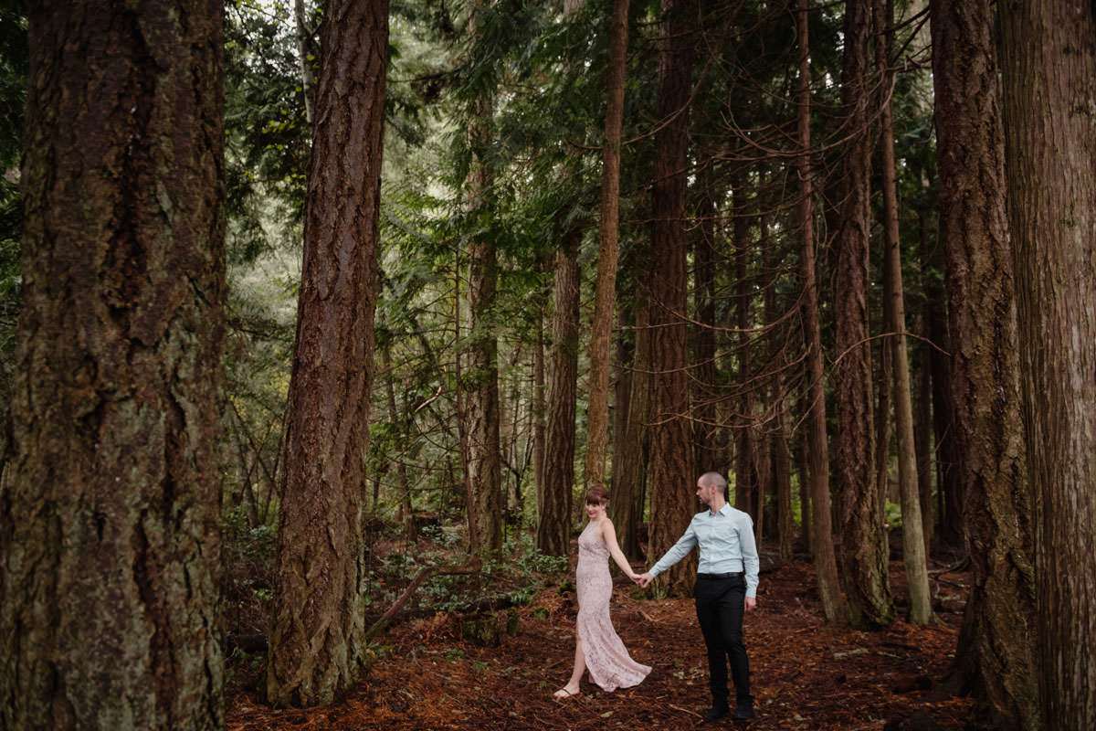 A beautiful forest wedding venue in Victoria BC is East Sooke Park