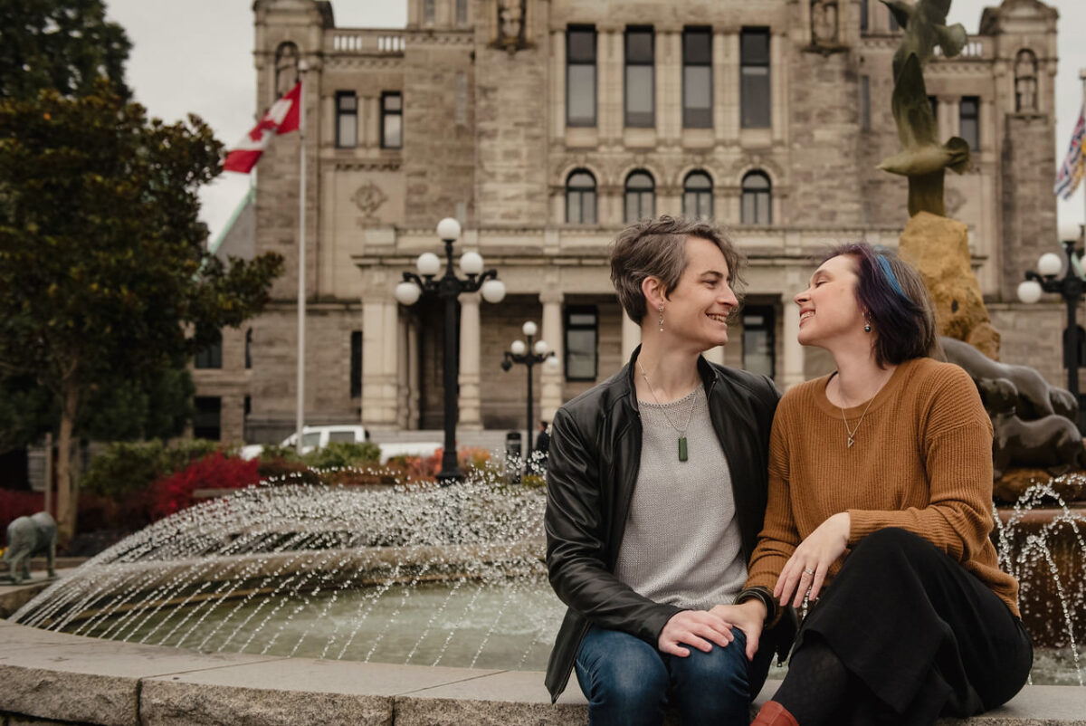 Victoria BC Family Portrait Session at the BC Legislature Parliament buildings.