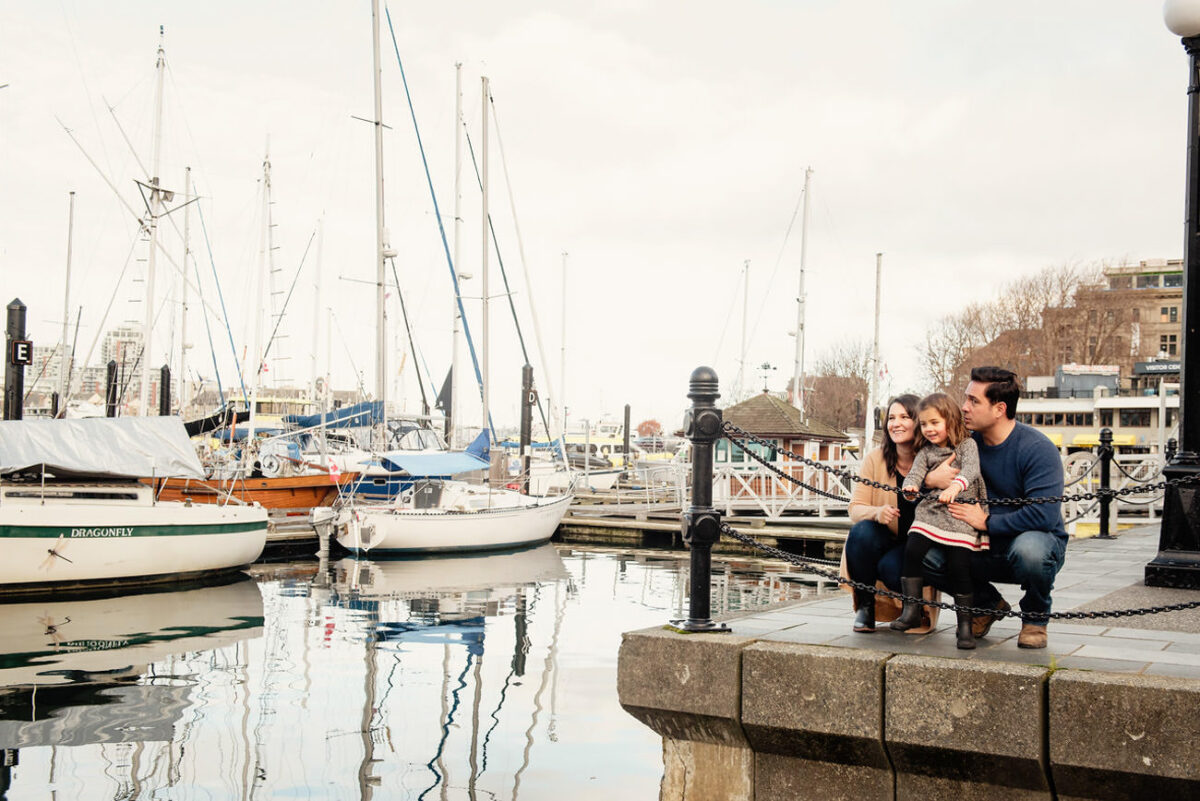 Victoria BC Family portrait mini-session with a five-year-old at the inner harbour near the Legislature buildings in Victoria, British Columbia