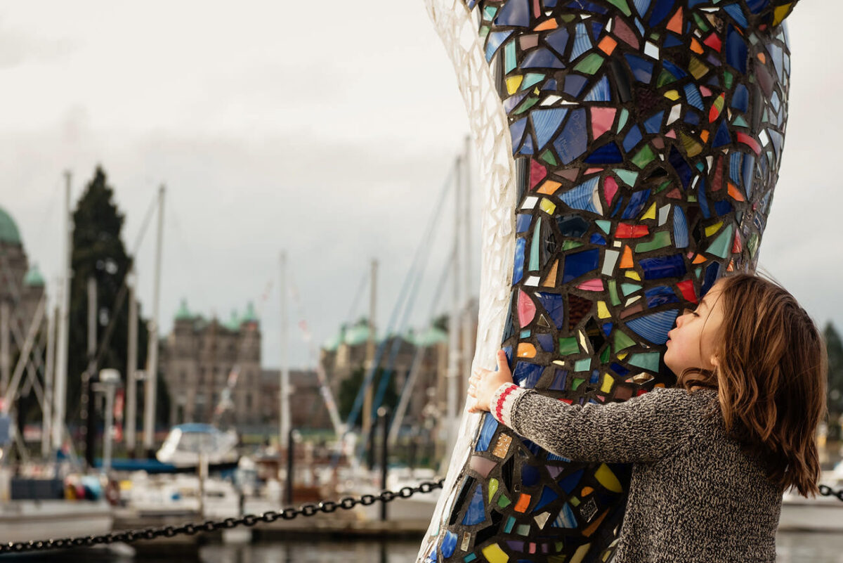 Victoria BC Family portrait mini-session with a five-year-old at the inner harbour near the Legislature buildings in Victoria, British Columbia