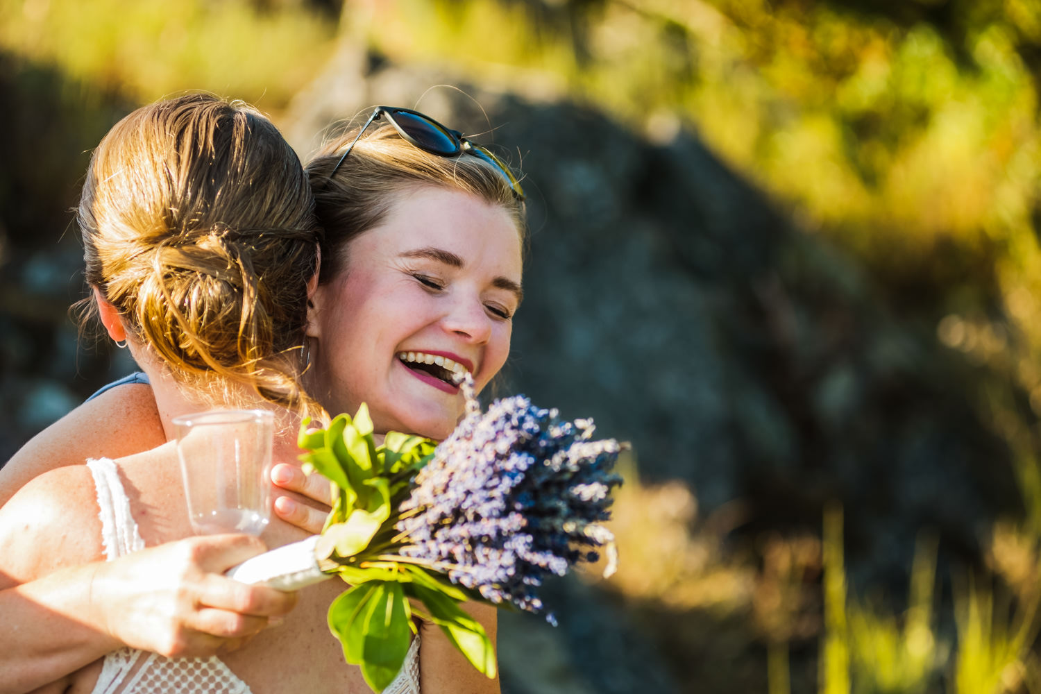 A lavender bouquet at a wedding in Victoria BC