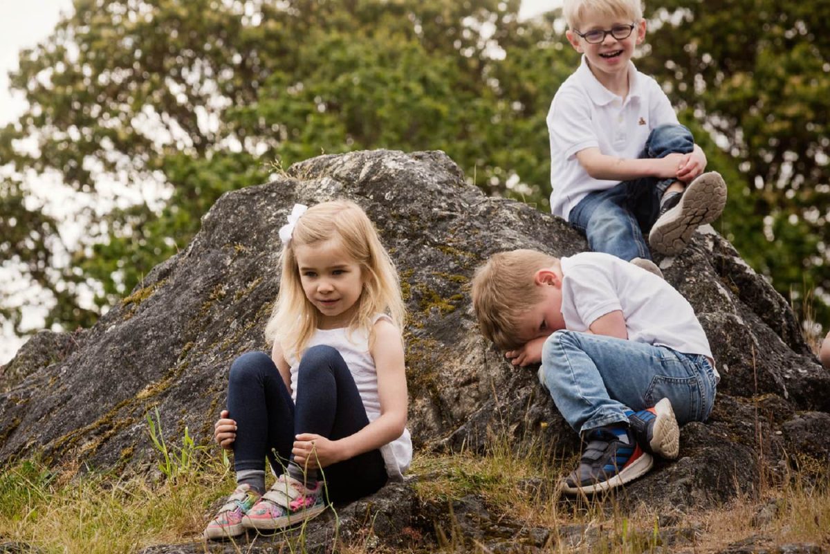 Candid and casual family portrait photography in Victoria BC