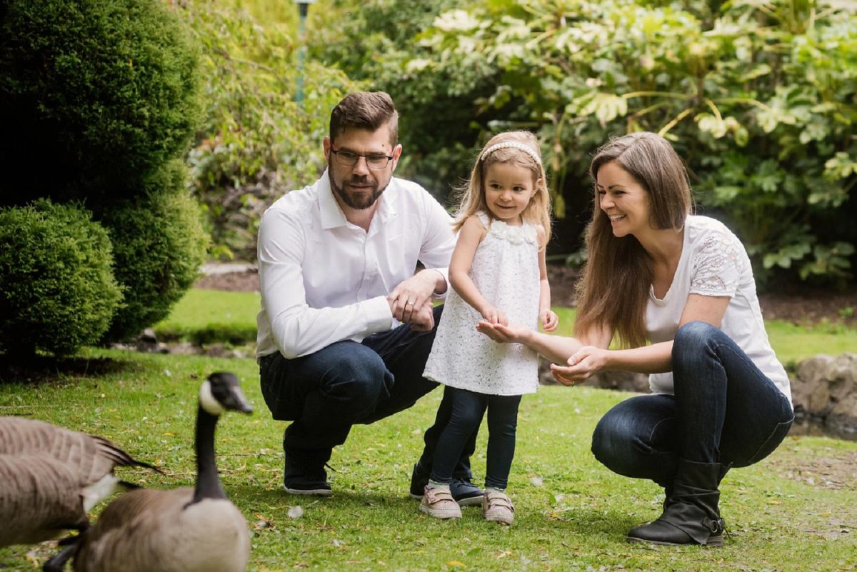 Portraits feeding the ducks in Victoria BC