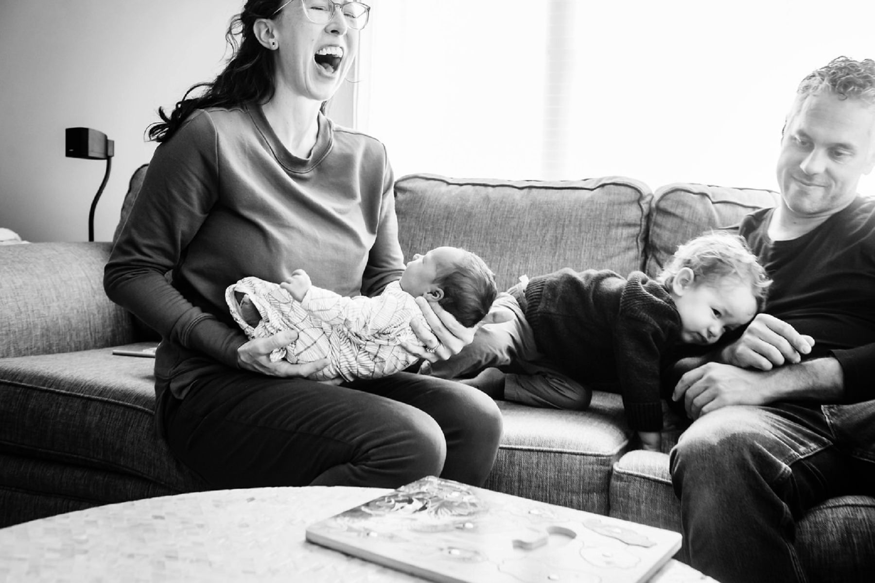 Documentary newborn photography in a Victoria BC home