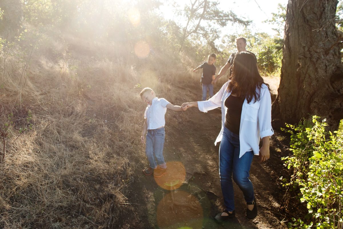 Early morning family portrait session at tower point