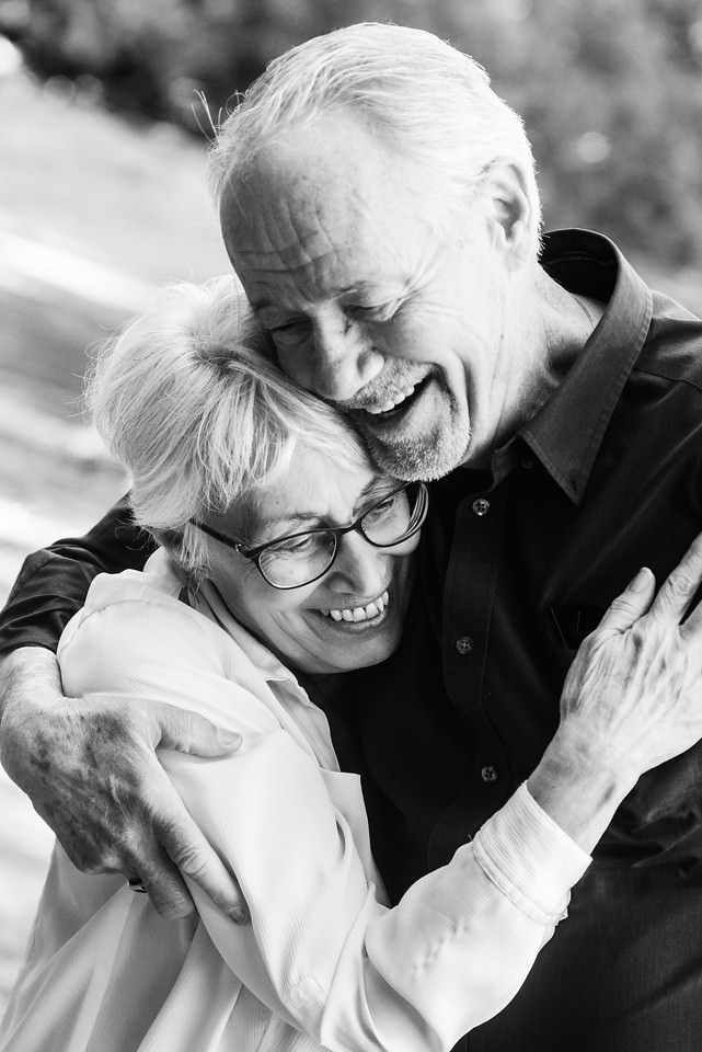 Grandma and grandpa portrait taken in a candid way by a family portrait photographer from Victoria BC