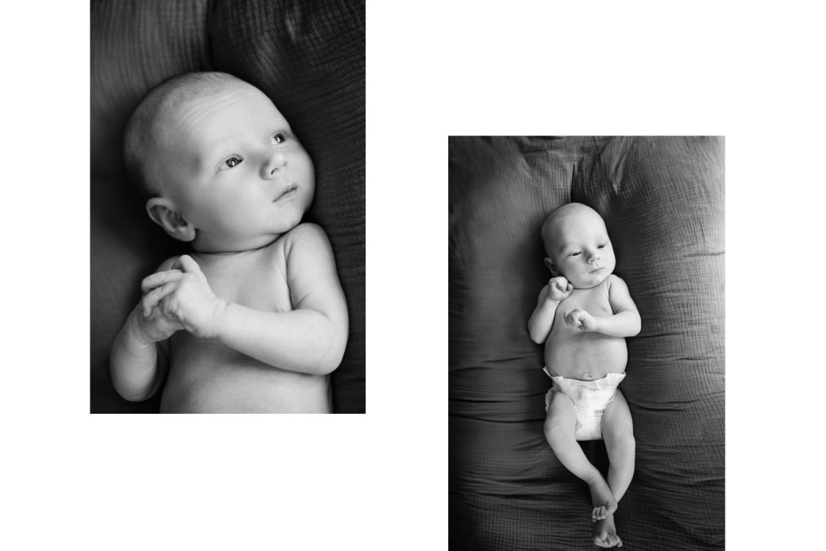 Cute newborn portraits that are natural and candid, taken at home in Langford BC
