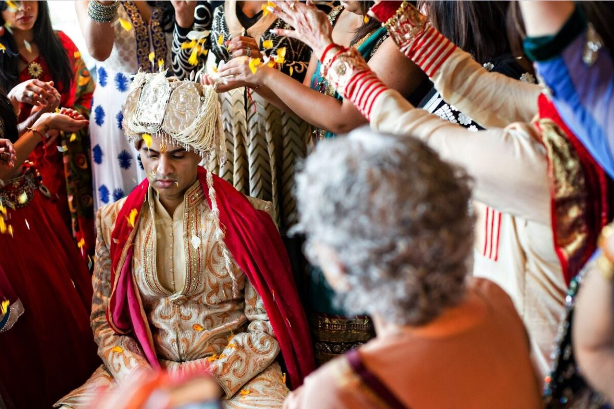 A Hindu Indian tradition during a wedding in Victoria BC